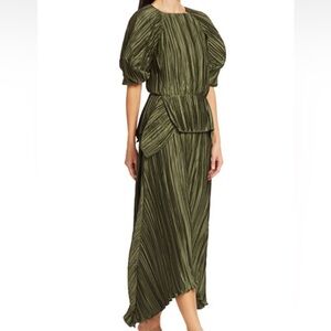 Cult Gaia $828 Nadira Pleated Plissé Gown 8-10 Elegant Maxi Cocktail Evening